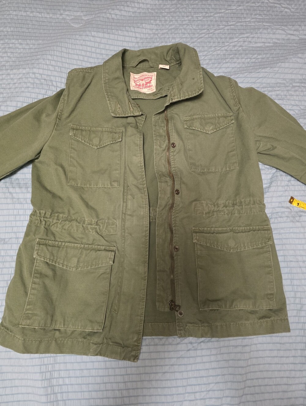Levi's Green Canvas Jacket with Red Label Size SM